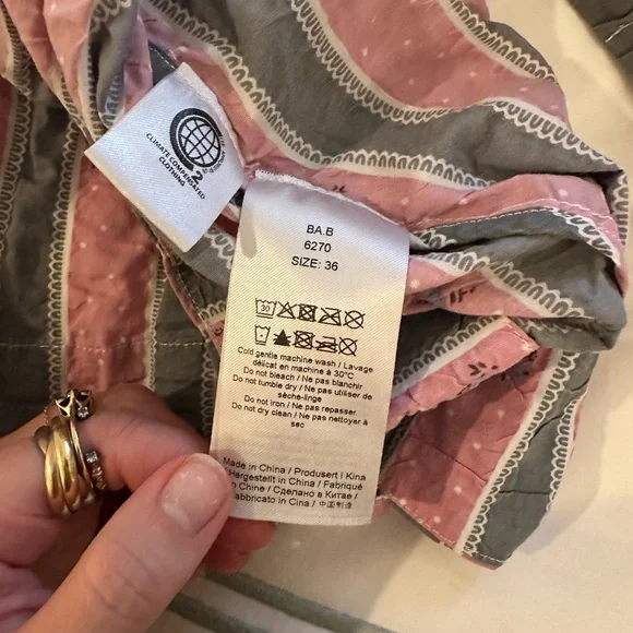 Ganni Seersucker midi dress - Picture 2 of 8